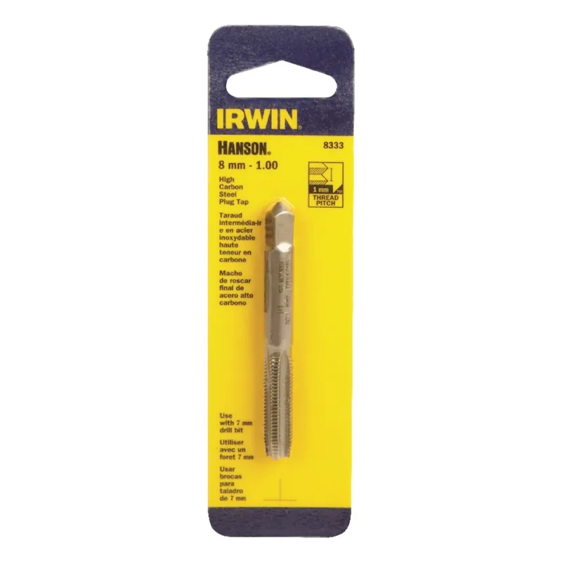 Metric Tap, Carbon Steel, 8mm X 1.00
