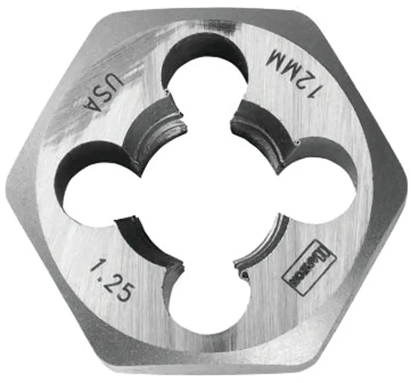 Hanson Metric Hexagon Die, 12mm X 1.25