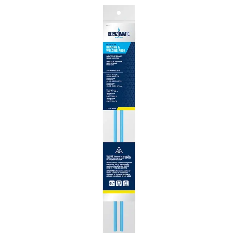 Bernzomatic 1/5 In. D X 12 In. L Nickel Brazing/Welding Rods 2 Pk