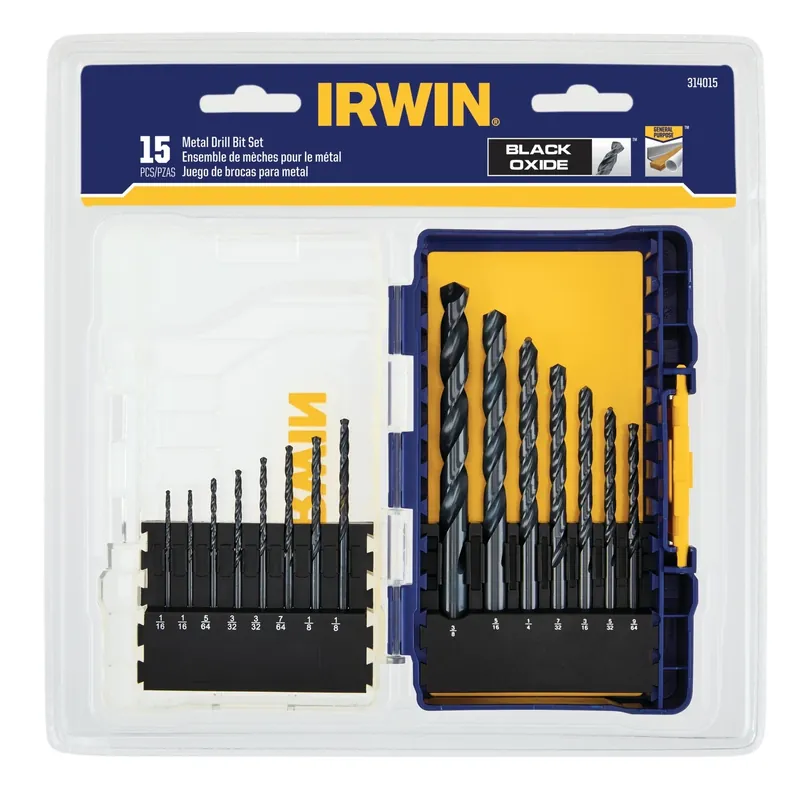 15-Pc. Drill Bit Set, Black Oxide