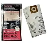 High Efficiency Replacement Filter Bags For 16 & 20 Gallon Wet/dry Vac Models 9-17761, 9-17762