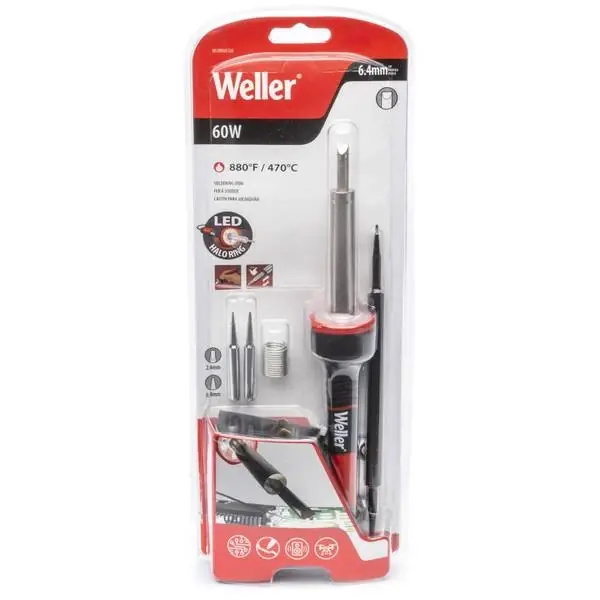 Weller 60-watt 120-volt Corded Soldering Iron Kit With Led Halo Ring