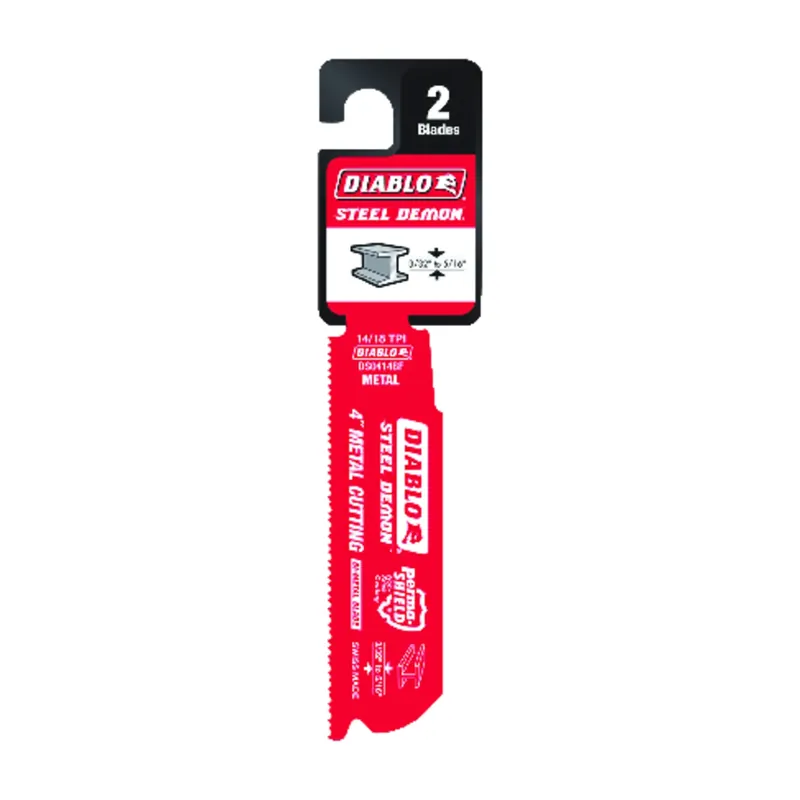 Diablo 4 In. Bi-Metal Medium Metal Reciprocating Saw Blade 14/18 TPI 2 Pk