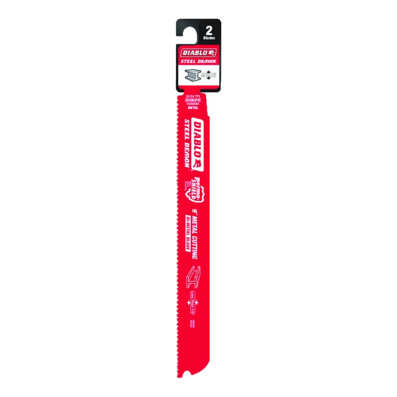 Diablo Steel Demon 9 In. Bi-Metal Dual Tooth Reciprocating Saw Blade 20/24 TPI 2 Pk