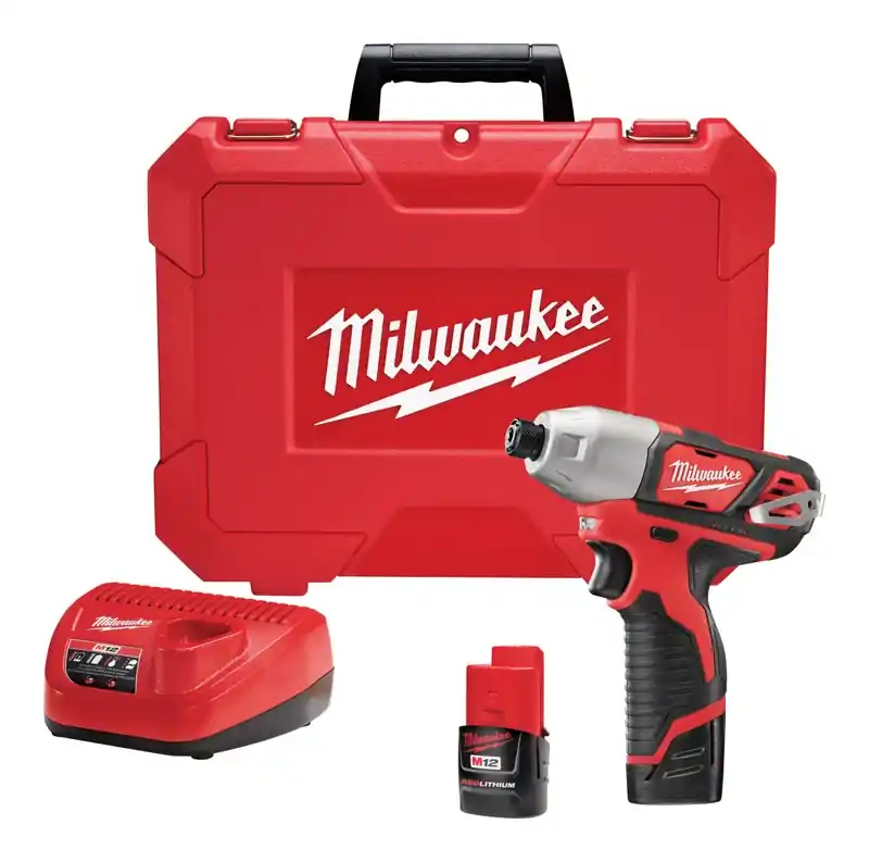 M12 12-Volt Hex Impact Driver Kit, 1/4 In. 2 Batteries & Charger