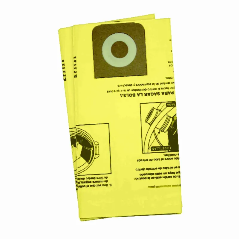 2 In. L X 10 In. W Wet/dry Vac Filter Bag For 6-10 Gallon Vacs - 2 Pack