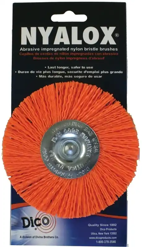 Nyalox 4 In. Coarse Drill-mounted Wire Brush With 1/4 In. Shank
