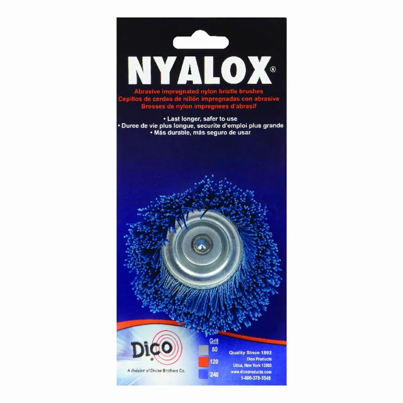 Nyalox 2-1/2 In. Fine Drill-mounted Wire Brush With 1/4 In. Shank