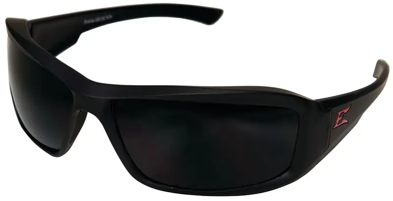 Edge Eyewear Brazeau Anti-Fog Safety Glasses Smoke Lens Black Frame 1 Pk