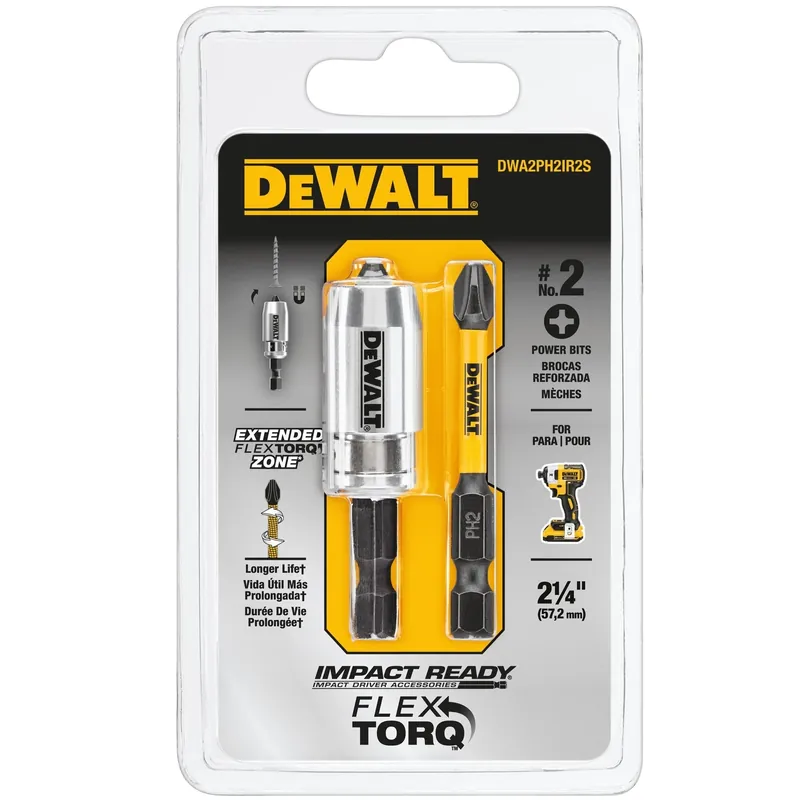 DEWALT FlexTorq 2-Piece 1/4-in X 2-in Phillips Impact Driver Bit
