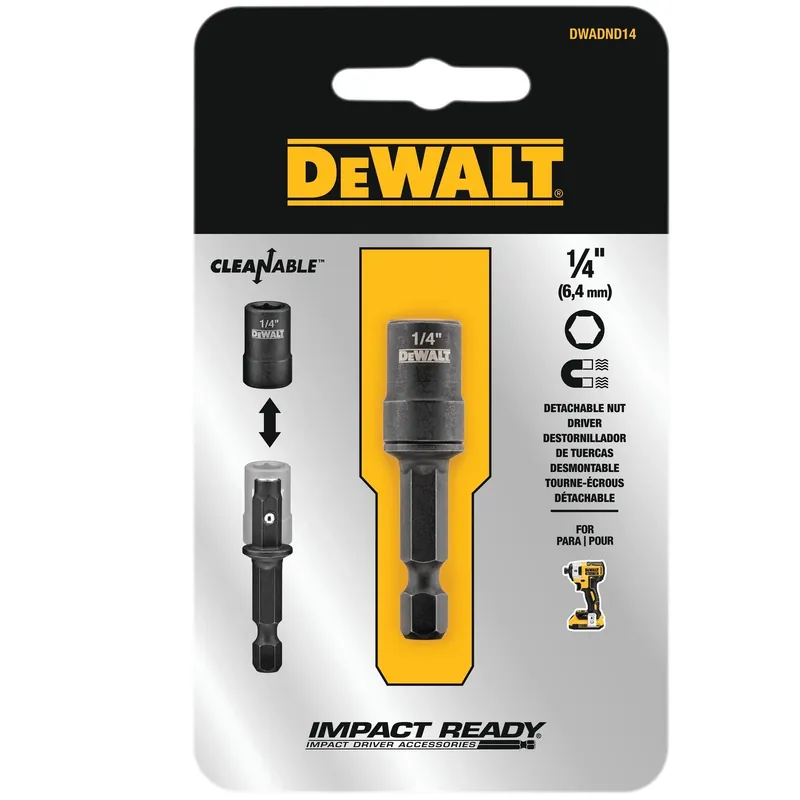 Impact Ready Detachable Nut Driver, 1/4 In.