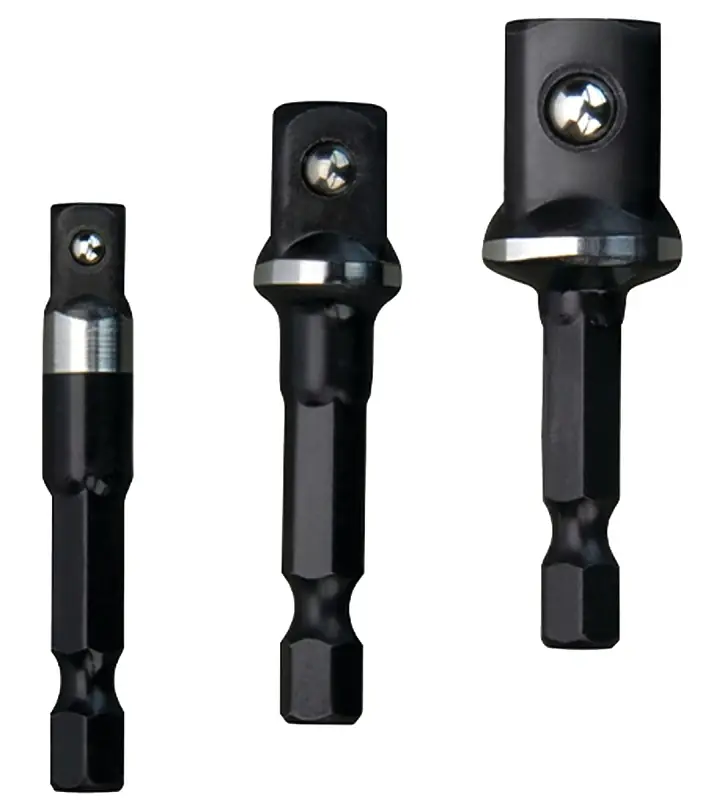 3-Pc. Shockwave Socket Adapter Set, 1/4 In. Hex Shank