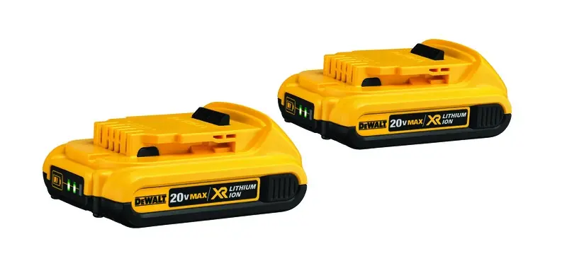DeWalt 20V MAX DCB203-2 2 Ah Lithium-Ion Compact Battery 2 Pc