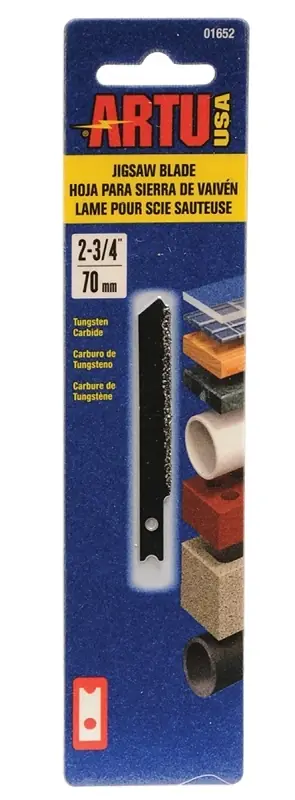 ARTU 2-3/4 In. Tungsten Carbide U-Shank Jig Saw Blade Assorted TPI 1 Pk