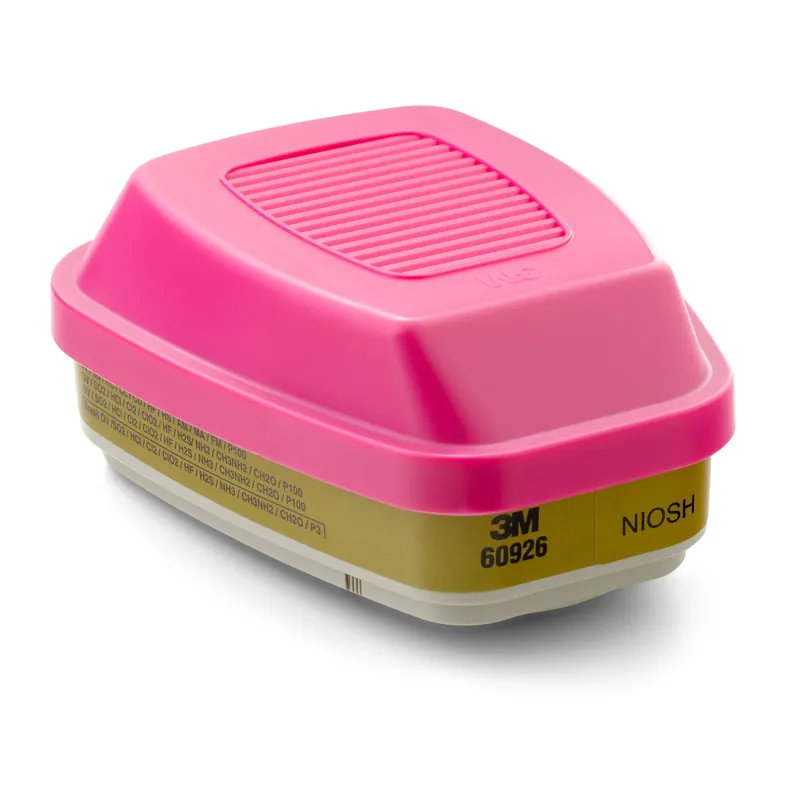 3M P100 Multi Gas Vapor Replacement Cartridge Pink 1 Pair