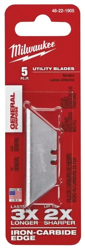 Milwaukee Micro Carbide Metal Utility Utility Blade 5.8 In. L 5 Pc