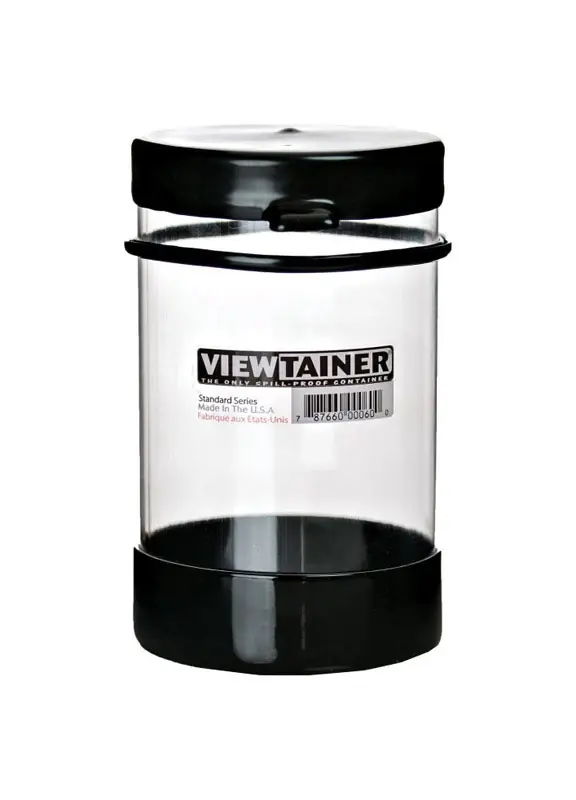 Viewtainer 4 In. W X 6 In. H Tethered Top Container Plastic Black