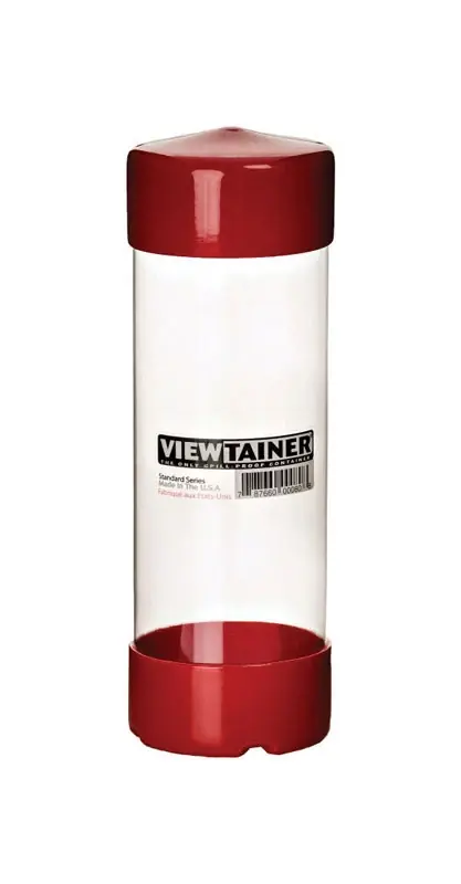 Viewtainer 3 In. W X 8 In. H Slit Top Container Plastic Red