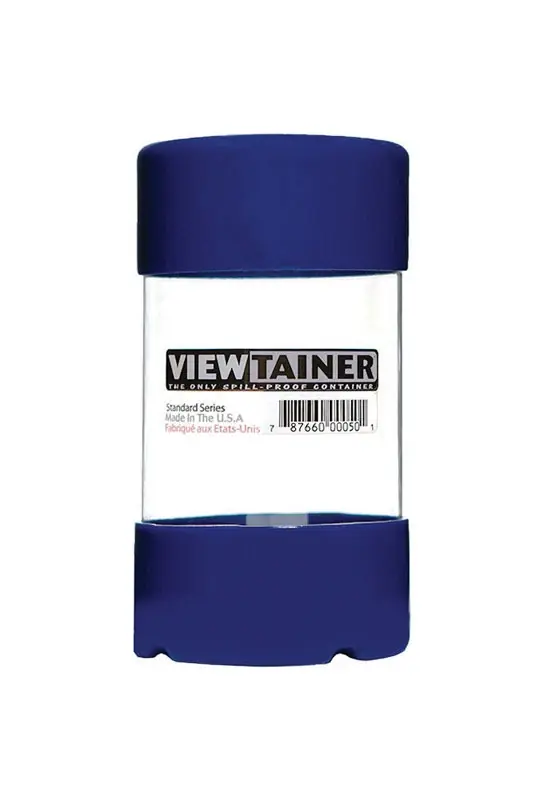 Viewtainer 3 In. W X 5 In. H Slit Top Container Plastic Blue