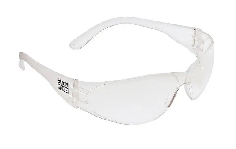 Safety Works Checklite Safety Glasses Clear Lens Clear Frame 1 Pc