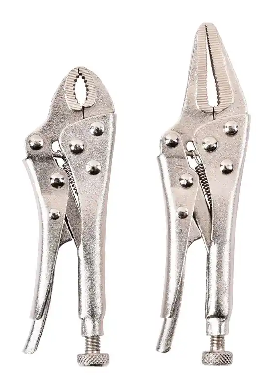 Home Plus 4-3/4 In. Carbon Steel Two Piece Locking Pliers Set
