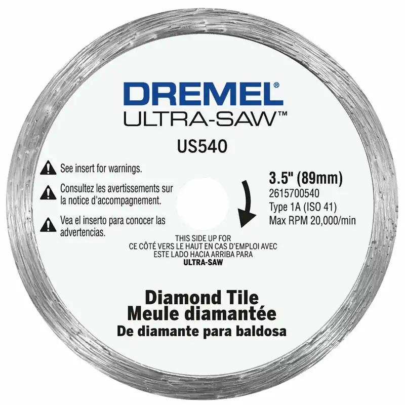 Dremel Ultra-Saw 3-1/2 In. D X 1/2 In. X 0.0787 In. Thick Diamond Cutting Wheel 1 Pc