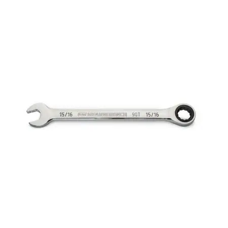 Combination Ratcheting Wrench, 90-Tooth, 12-Point, 15/16 In.