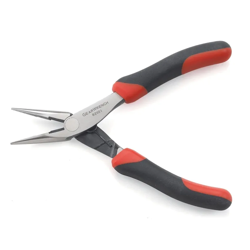 5 In. Alloy Steel Long Nose Pliers With Comfort Grip And Slim Design