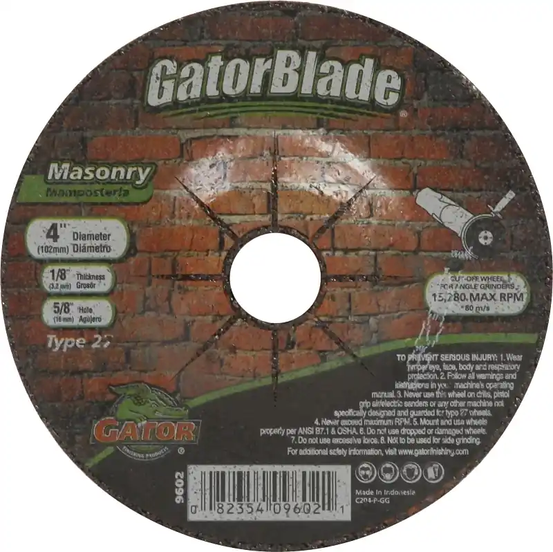 Type 27 4 In. X 1/8 In. X 5/8 In. Masonry Cut-off Wheel