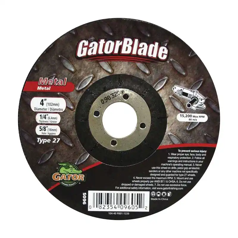 Type 27 4 In. X 1/4 In. X 5/8 In. Metal Cut-off Wheel - Model 9605