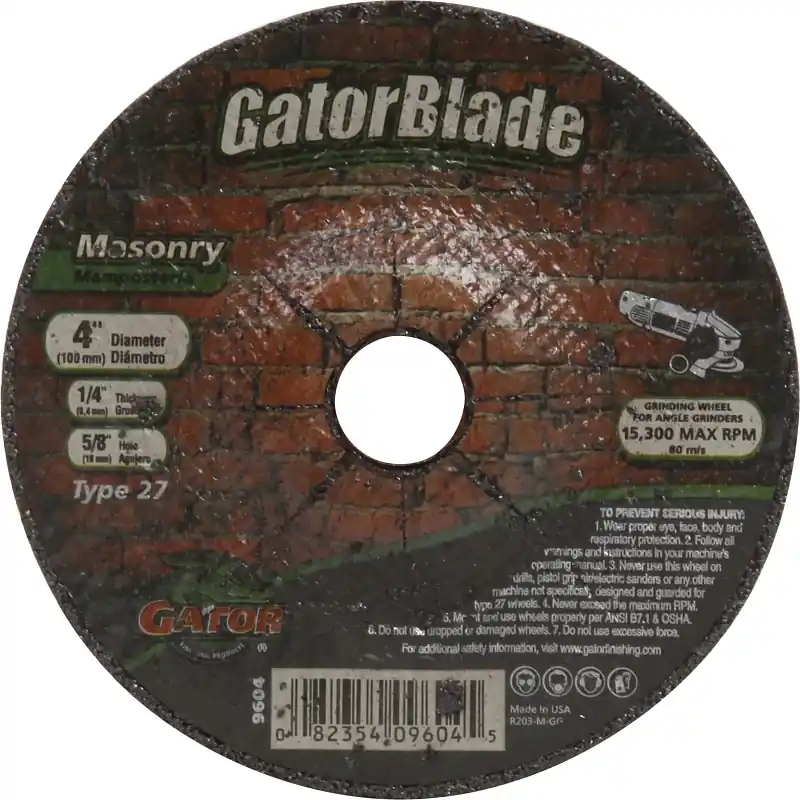 Type 27 4 In. X 1/4 In. X 5/8 In. Masonry Grinding Wheel 9604