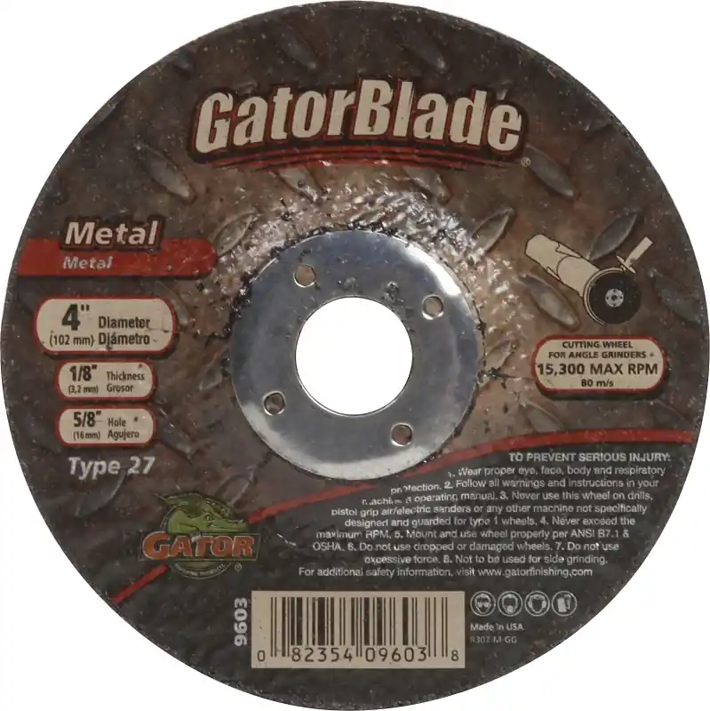 Type 27 4 In. X 1/8 In. X 5/8 In. Metal Cut-off Wheel 9603