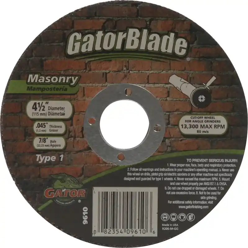 Thin Cut Type 1 4-1/2 In. X 0.045 In. X 7/8 In. Masonry Cut-off Wheel
