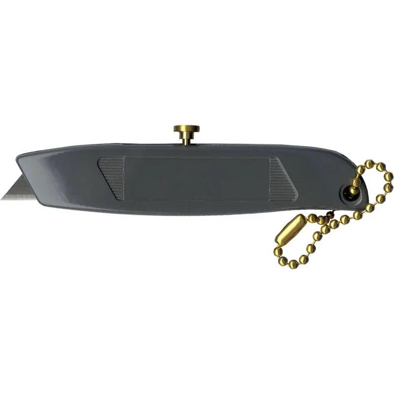 3 In. Mini Retractable Utility Knife Gray All-metal Construction
