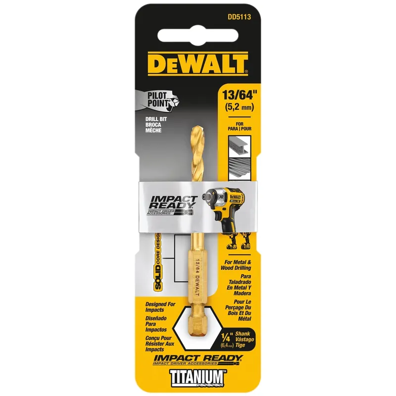 Titanium Impact Drill Bit, 13/64 In.