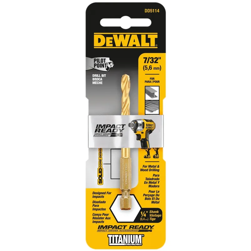 Titanium Impact Drill Bit, 7/32 In.