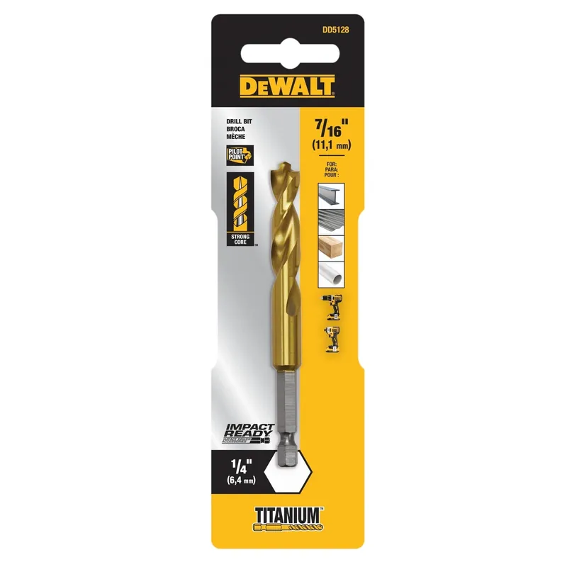 Titanium Impact Drill Bit, 7/16 In.