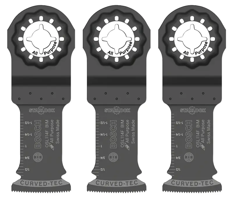Bosch Starlock 1-1/4 In. X 4 In. L Metal Plunge Blade 3 Pk