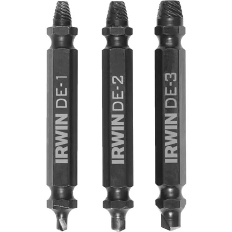 Screw Extractor Insert Bit Set, Double-Ended, 3-Pc.