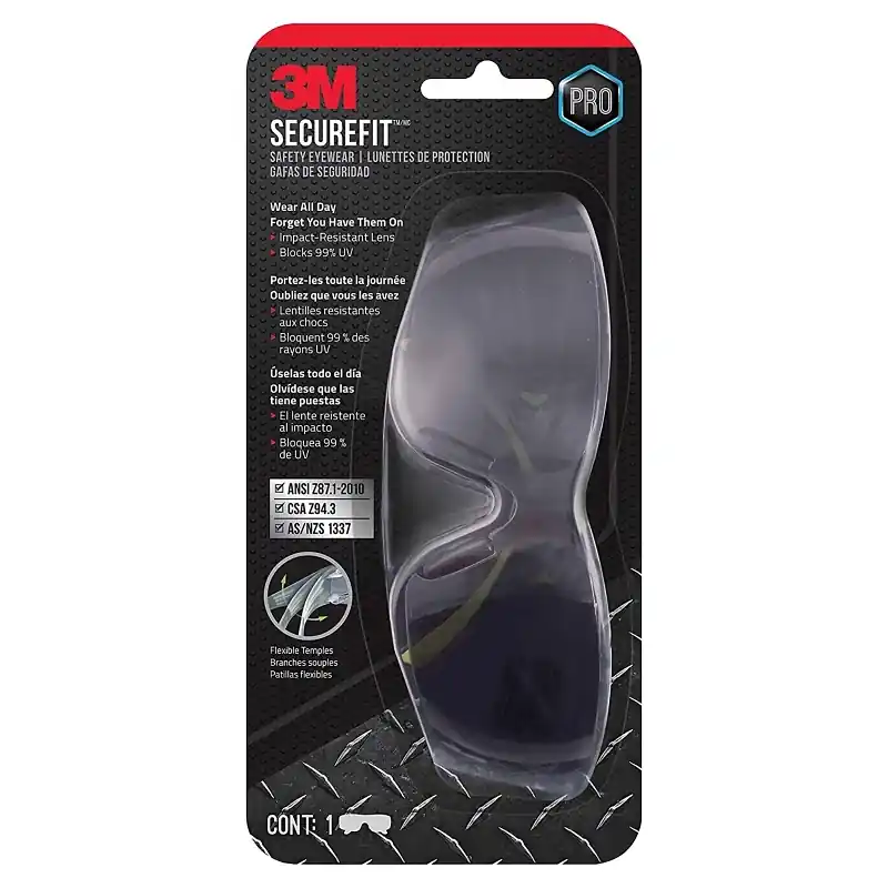 Safety Glasses, Black/Green