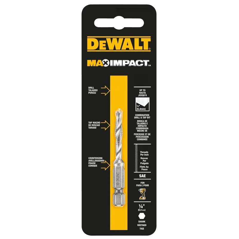 High Speed Steel Sae Drill And Tap Bit 10-24 Unc Impact Ready