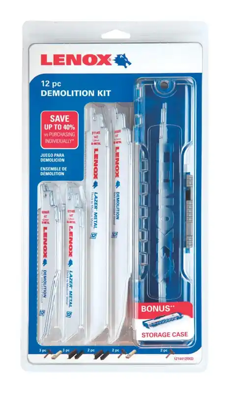 Lenox 6 And 9 In. Bi-Metal Reciprocating Saw Blade Set Multi TPI 12 Pk