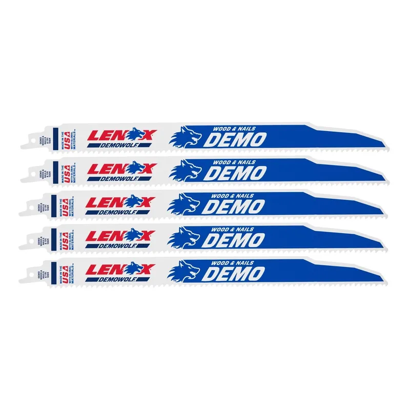 Lenox DEMOWOLF 12 In. Bi-Metal Reciprocating Saw Blade 6 TPI 5 Pk