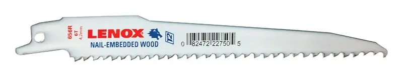 Lenox LUMBERWOLF 6 In. Bi-Metal Reciprocating Saw Blade 6 TPI 1 Blade