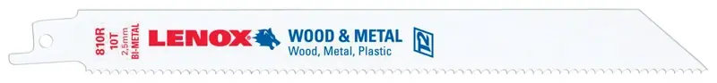 Lenox MULTIWOLF 8 In. Bi-Metal WAVE EDGE Reciprocating Saw Blade 10 TPI 1 Blade