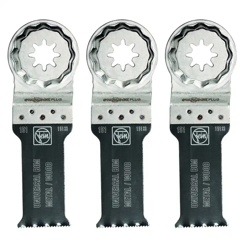 Fein StarlockPlus 1-1/8 In. X 1-1/8 In. L Bi-Metal E-Cut Universal Saw Blade 3 Pk