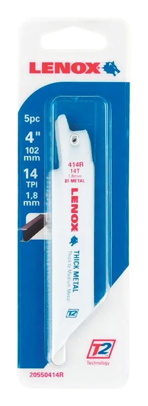 Lenox METALWOLF 4 In. Bi-Metal WAVE EDGE Reciprocating Saw Blade 14 TPI 5 Pk