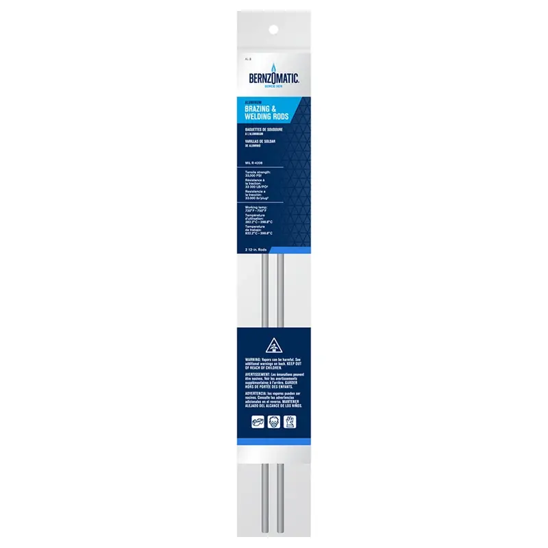 Bernzomatic 1/5 In. D X 12 In. L Aluminum Welding Rods 2 Pk