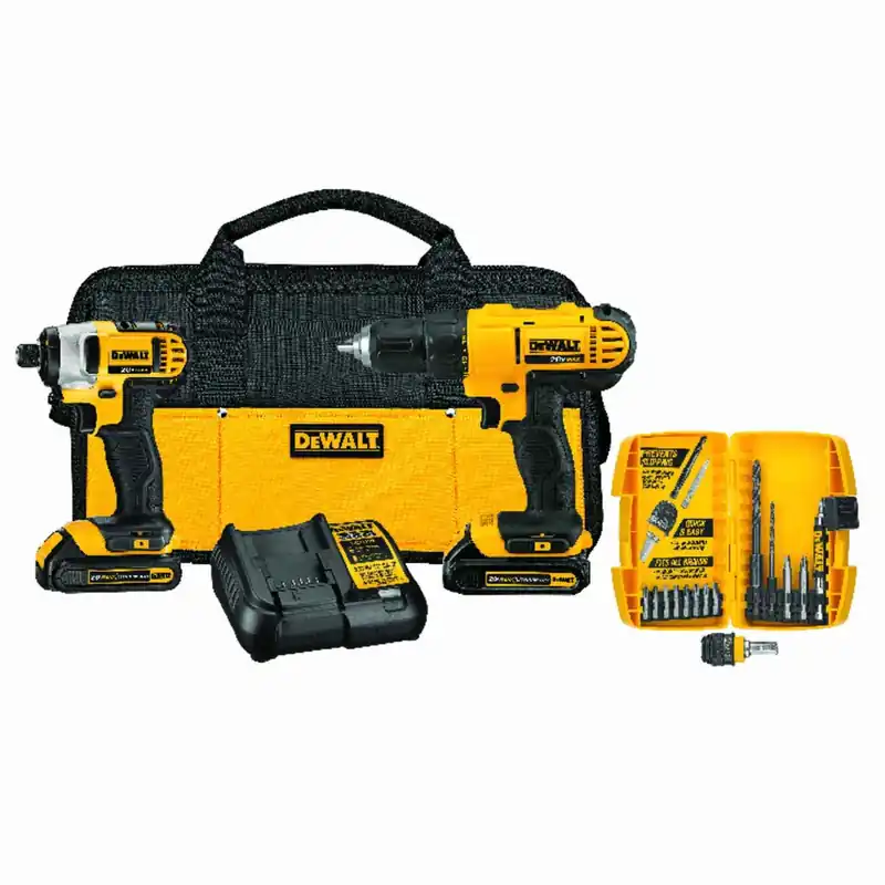20v Max Cordless Brushed 2 Tool Compact Drill And Impact Driver Kit Dck241c2
