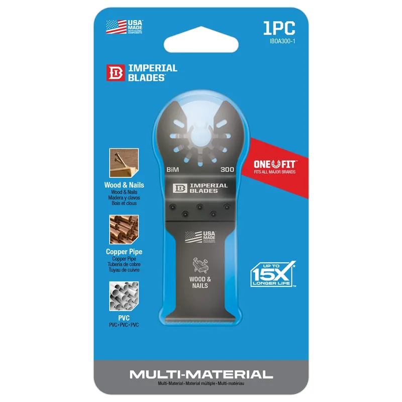Imperial Blades One Fit 3-5/8 In. L Bi-Metal Oscillating Saw Blade 1 Pk